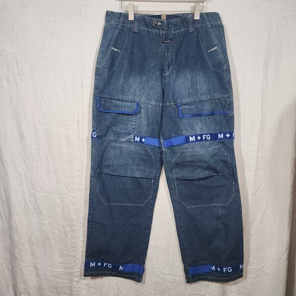 MARITHE FRANCOIS GIRBAUD sz 36 Jeans M + FG Shuttle Strap Street - Picture 1 of 10